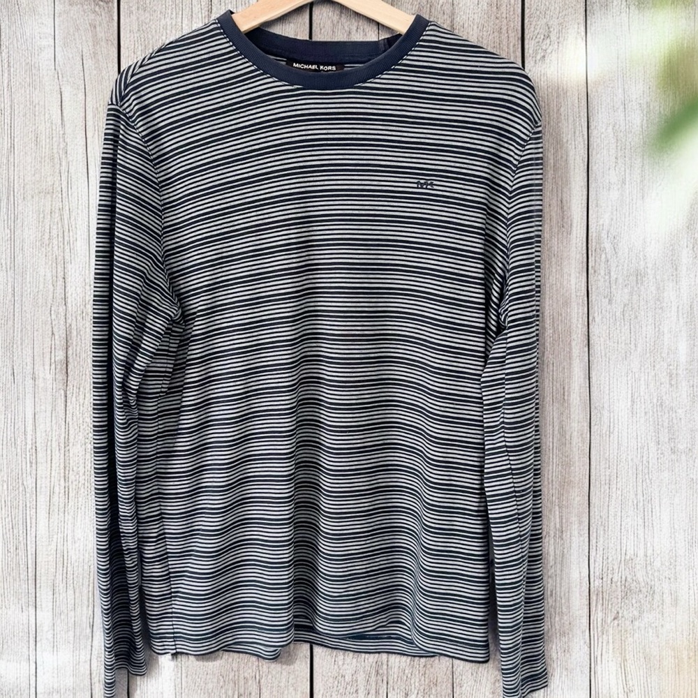 Michael Kors Striped Cotton Piqué Long-Sleeve T-Shirt
Sz M